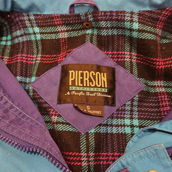 VTG Pierson Outfitters Hooded Jacket by Pacific Trail Blue Womens S - Picture 4 of 7